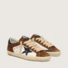 Super-Star para hombre en piel blanca y ante marrón con estrella de piel negra