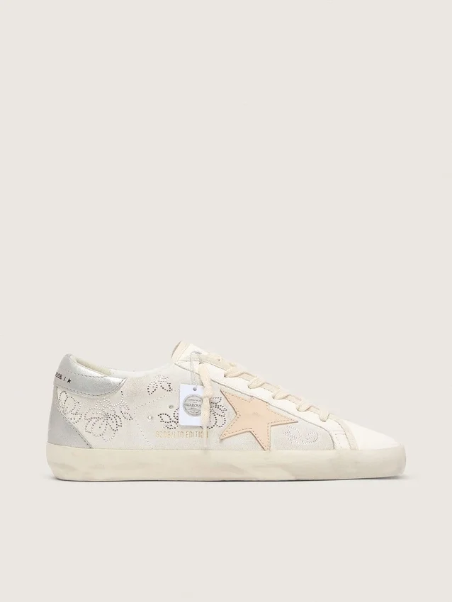 Super-Star para mujer con cristales Swarovski y estrella de piel gris humo