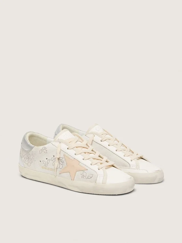 Super-Star para mujer con cristales Swarovski y estrella de piel gris humo