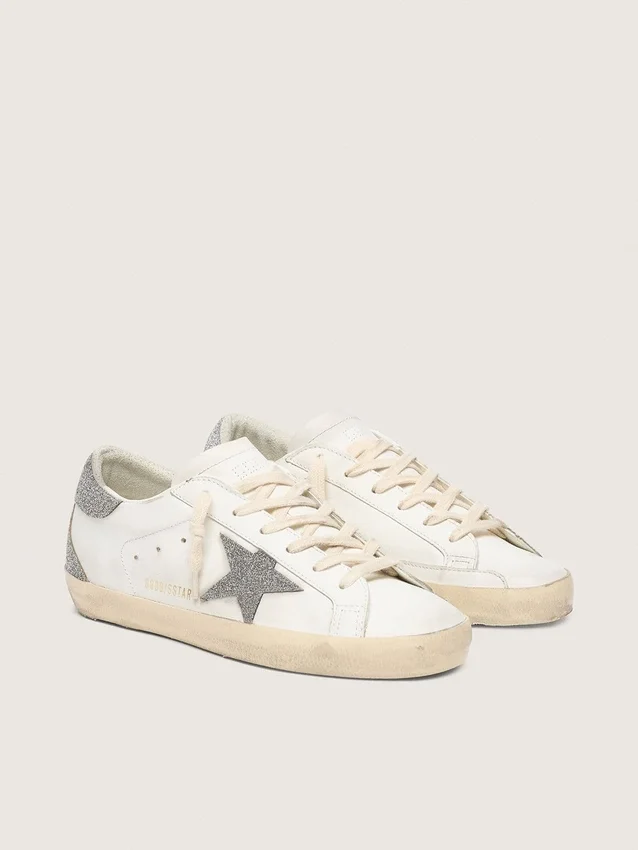 Super-Star para mujer con estrella de cristal Swarovski plateada y lengüeta en el talón