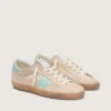 Super-Star para mujer en ante beige con estrella verde agua