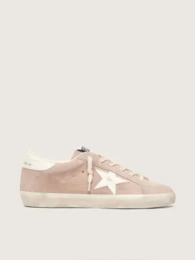 Super-Star para mujer en ante rosa empolvado con estrella blanca