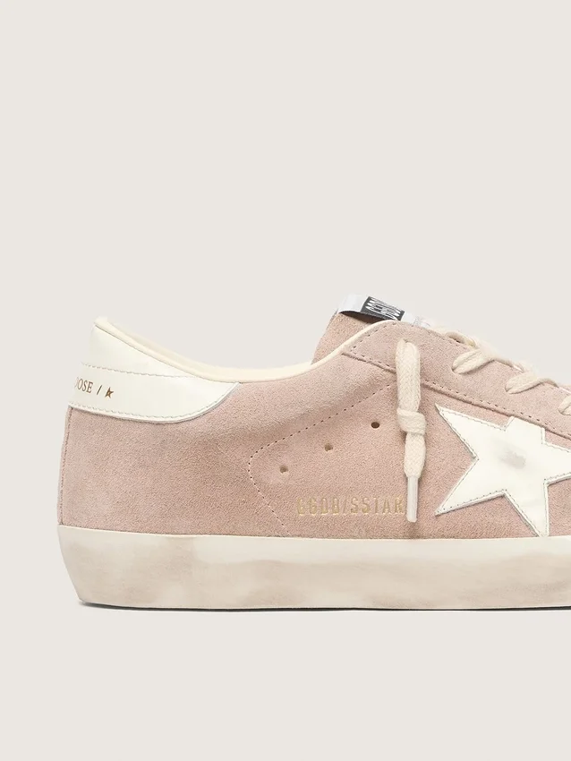 Super-Star para mujer en ante rosa empolvado con estrella blanca