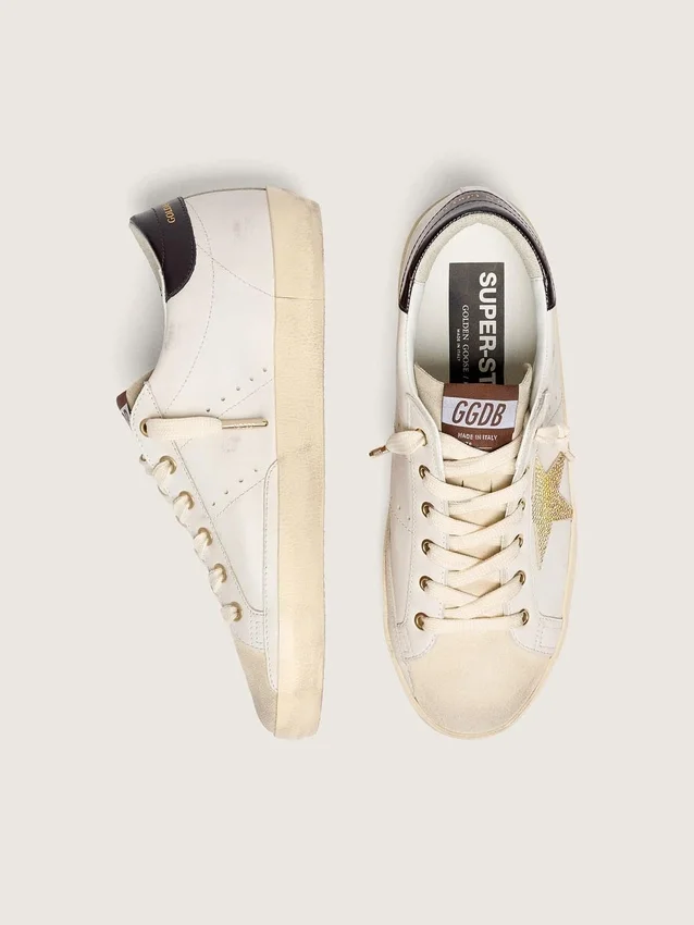 Super-Star para mujer en piel blanca con estrella dorada de Swarovski