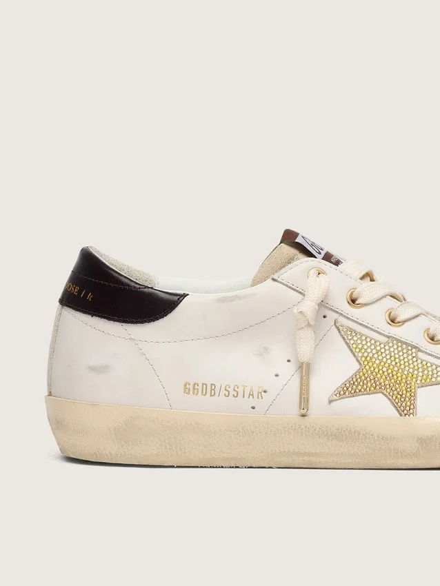 Super-Star para mujer en piel blanca con estrella dorada de Swarovski