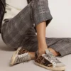 Super-Star para mujer en piel con estampado de leopardo
