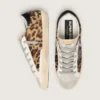 Super-Star para mujer en piel con estampado de leopardo