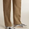 True-Star para hombre con lentejuelas plateadas, estrella negra y lengüeta de talón de piel plateada