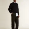 True-Star para hombre con lentejuelas plateadas, estrella negra y lengüeta de talón de piel plateada