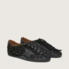 True-Star para mujer en ante negro con cristales Swarovski y estrella de piel negra