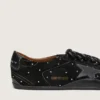 True-Star para mujer en ante negro con cristales Swarovski y estrella de piel negra