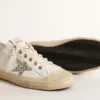 V-Star en piel blanca con una estrella de purpurina platino