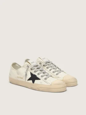 V-Star en piel napa con estrella de nubuck negro