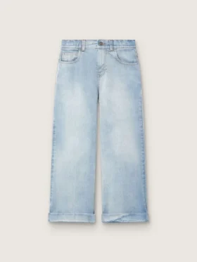 Vaqueros bootcut para niñas de Golden en denim azul claro con logotipo bordado