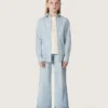 Vaqueros bootcut para niñas de Golden en denim azul claro con logotipo bordado