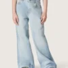 Vaqueros bootcut para niñas de Golden en denim azul claro con logotipo bordado