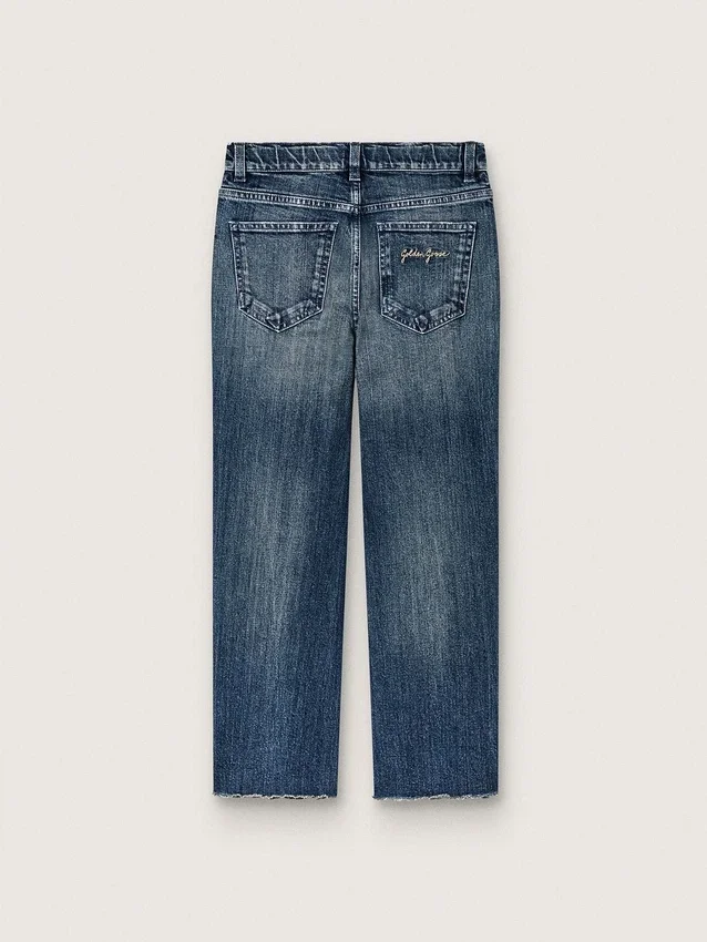 Vaqueros bootcut para niñas «Journey» en denim azul con pedrería degradada