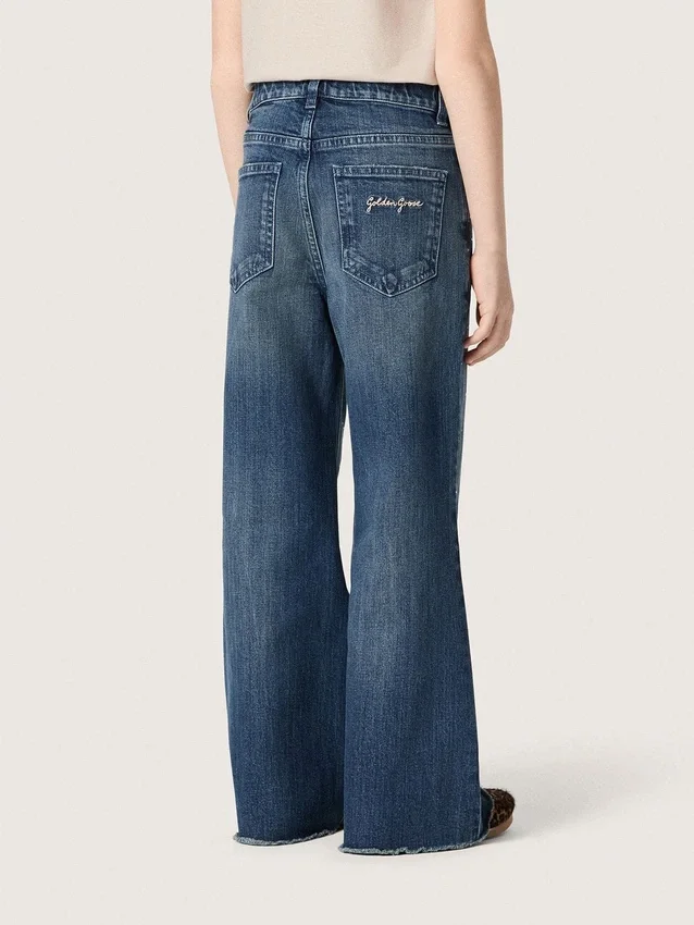 Vaqueros bootcut para niñas «Journey» en denim azul con pedrería degradada