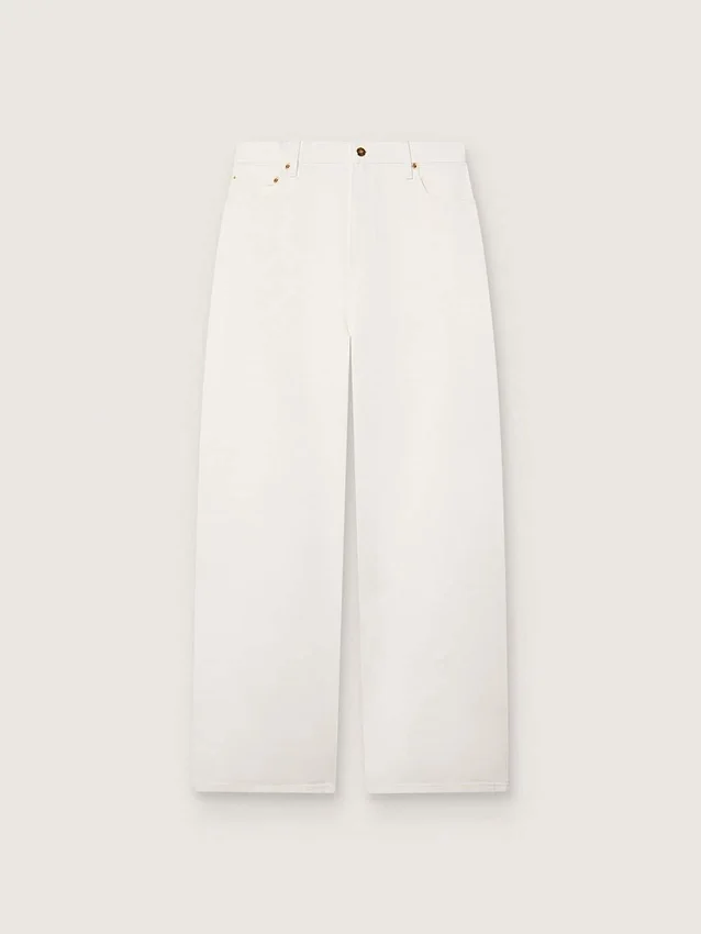 Vaqueros «boyfriend» para mujer de Golden en denim «bull» blanco óptico