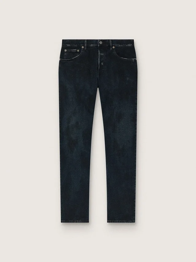 Vaqueros de corte ajustado para hombre en denim elástico índigo oscuro