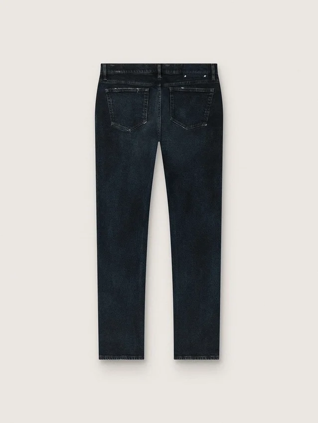 Vaqueros de corte ajustado para hombre en denim elástico índigo oscuro