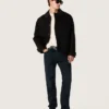 Vaqueros de corte ajustado para hombre en denim elástico índigo oscuro
