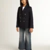 Vaqueros de corte ancho en denim azul medio