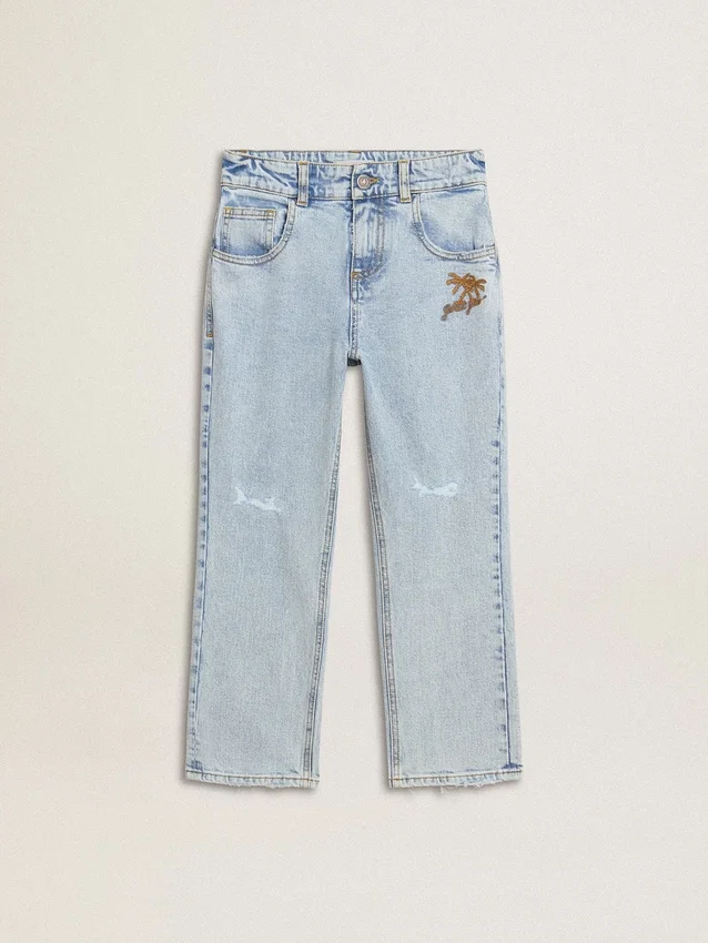 Vaqueros de denim claro para niños