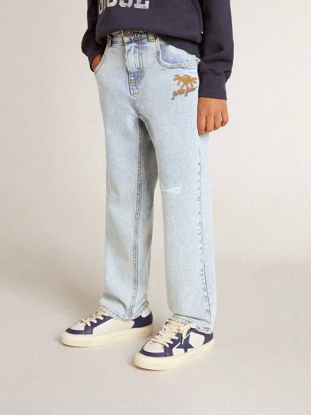 Vaqueros de denim claro para niños