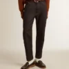 Vaqueros de hombre azul oscuro en denim de un solo lavado