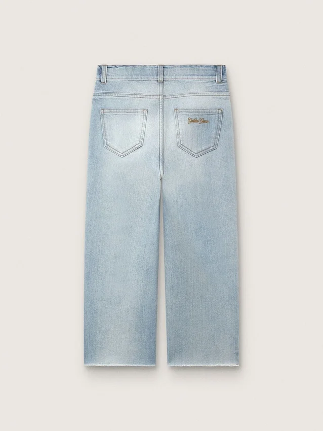 Vaqueros «Golden» para niños en denim azul claro con logotipo bordado