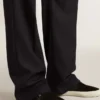 VCE Penstar para hombre en ante negro con lengüeta del talón de piel negra