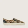VCE Penstar para hombre en piel de potro con estampado de leopardo y lengüeta trasera de cuero negro