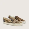 VCE Penstar para hombre en piel de potro con estampado de leopardo y lengüeta trasera de cuero negro