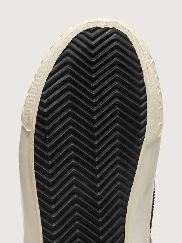 VCE Penstar para hombre en piel de potro con estampado de leopardo y lengüeta trasera de cuero negro