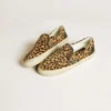VCE Penstar para mujer en piel de potro con estampado de leopardo y lengüeta trasera de cuero negro