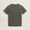 Vestido camiseta gris para mujer con acabado desgastado