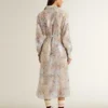 Vestido de camisa de mujer con estampado floral de lentejuelas multicolor