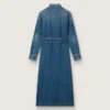 Vestido de camisa de mujer de denim con cinturón
