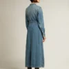 Vestido de camisa de mujer de denim con cinturón
