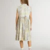 Vestido midi de algodón para niñas con estampado floral multicolor