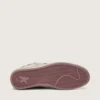 Zapatillas Ball Star LAB para hombre en nailon blanco y piel de potro con estrella plateada e inserciones lilas