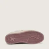 Zapatillas Ball Star LAB para mujer en nailon blanco y piel de potro con estrella plateada e inserciones lilas