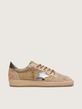 Zapatillas Ball Star LTD para hombre en ante color tabaco con estrella plateada