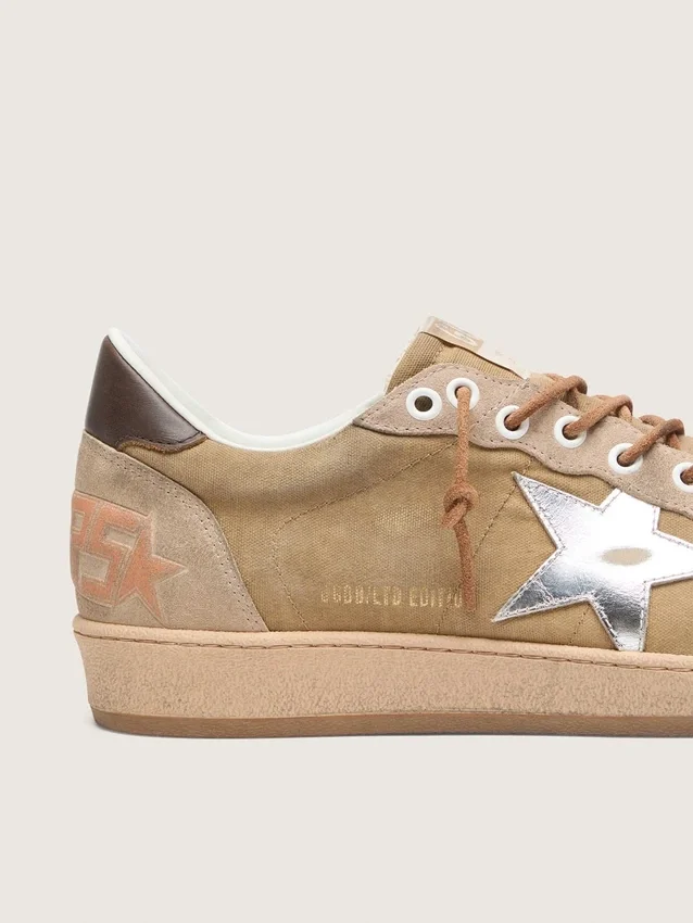 Zapatillas Ball Star LTD para hombre en ante color tabaco con estrella plateada