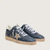 Zapatillas Ball Star LTD para hombre en piel azul oscuro con estrella de ante beige