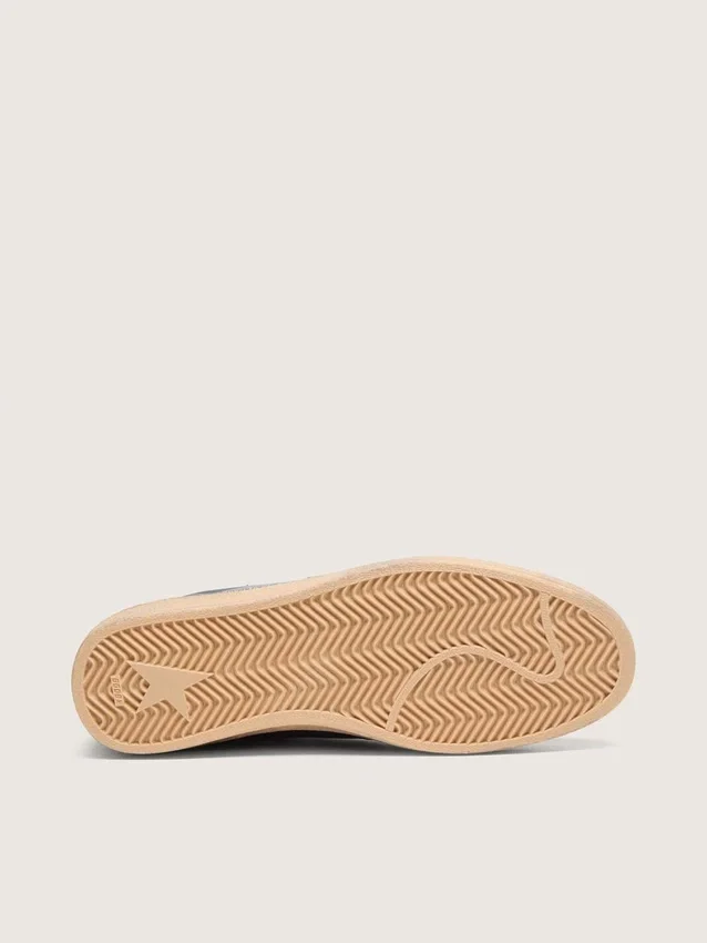 Zapatillas Ball Star LTD para hombre en piel azul oscuro con estrella de ante beige