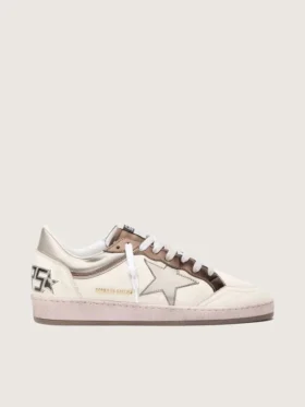 Zapatillas Ball Star LTD para hombre en piel napa con estrella metálica de origen biológico e inserciones