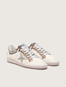 Zapatillas Ball Star LTD para hombre en piel napa con estrella metálica de origen biológico e inserciones