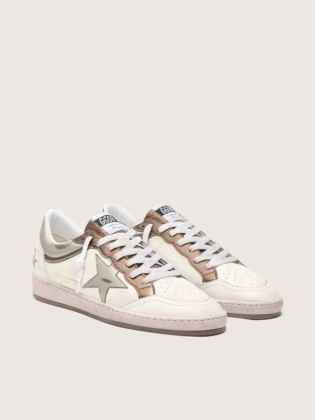 Zapatillas Ball Star LTD para hombre en piel napa con estrella metálica de origen biológico e inserciones